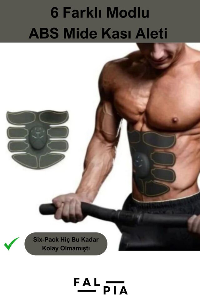 Premium İthal Seri 6 Modlu Kumandalı Yumuşak Pedli Ritim İvme Kolay Six Pad Abs Mide Kası Aleti