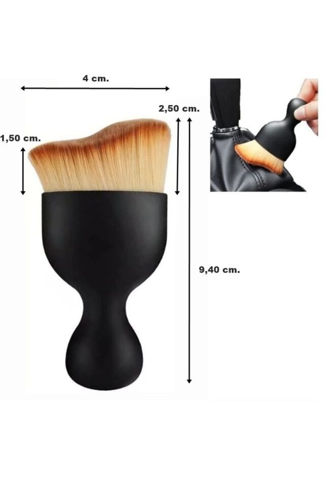 Araba Fırça Araba İç Temizleme Fırçası Kavisli Tasarım Yumuşak Kıl Fırça Kutulu Geniş Model