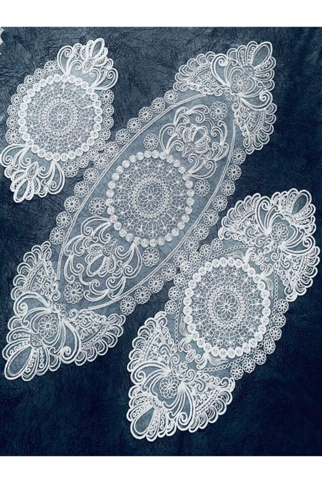 Yeni Runner Set Üçlü Beyaz 112x37 74x30 50x30