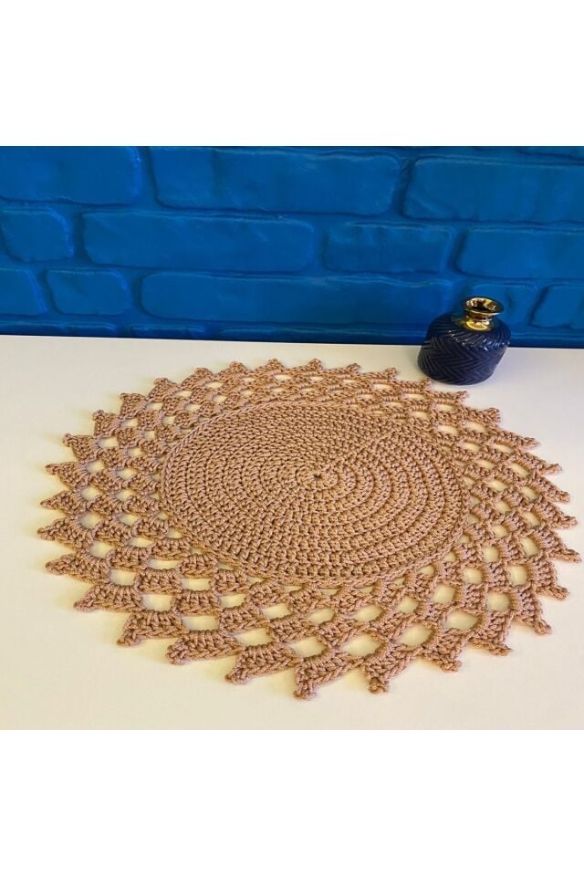 6 Adet Polyester Soft Makrome Ipten El Işi El Işçiliği Supla 38 cm