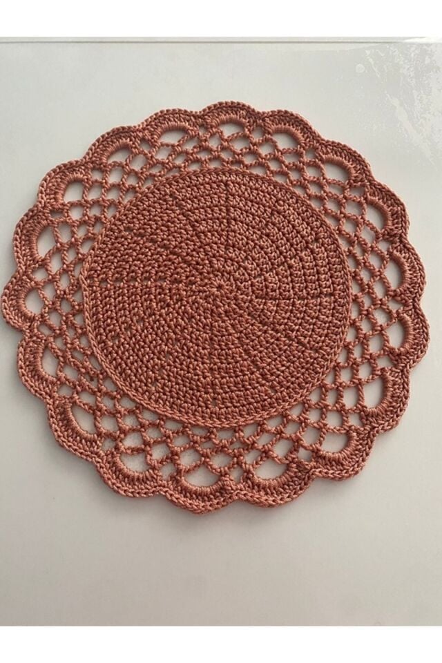 Polyester Soft Makrome Ipten El Işi El Işçiliği Supla 34 Cm