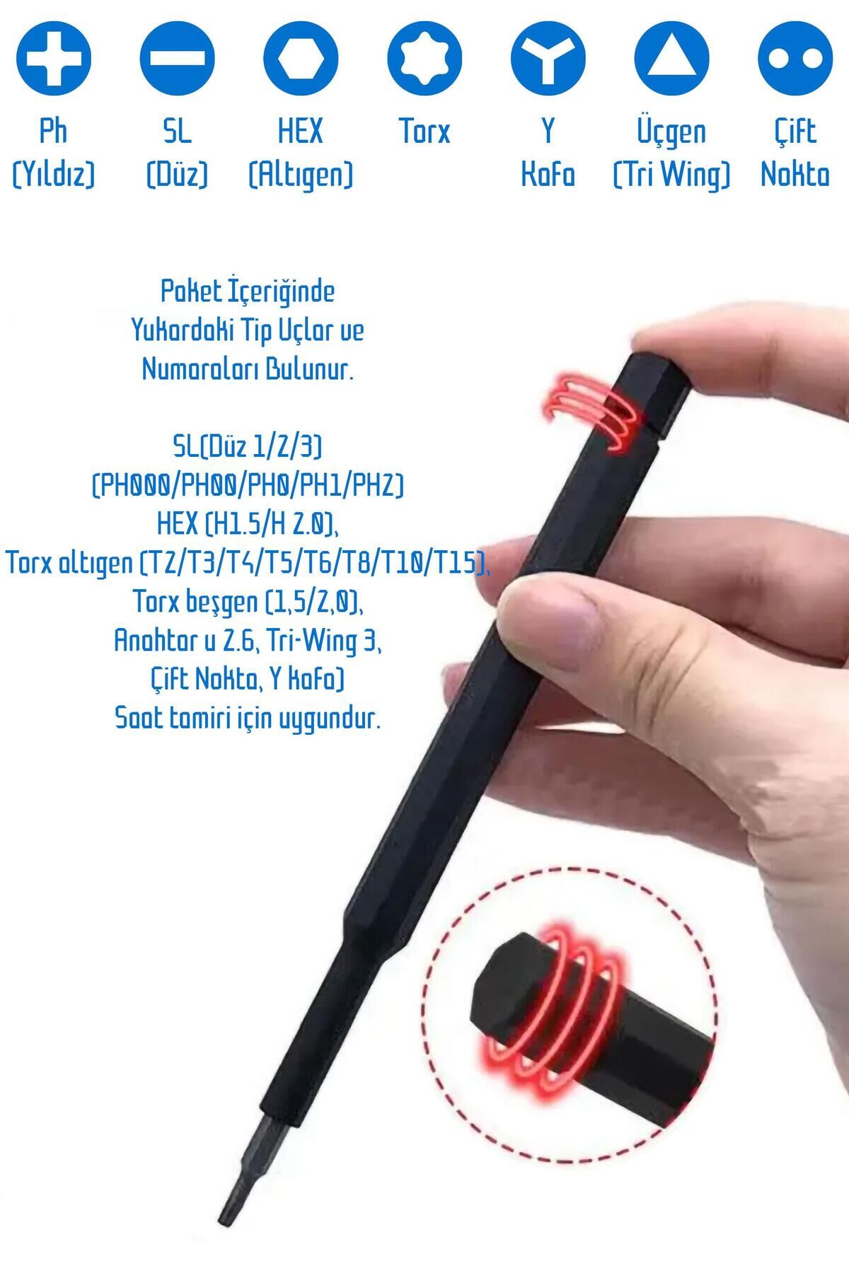 24 Parça Çelik Saatçi Tornavida Seti Hassas Saatçi Elektronikçi Bilgisayarcı Telefoncu Tornavida