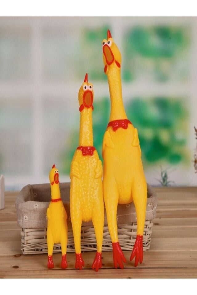 Ses Çıkaran Tavuk Kedi Köpek Oyuncağı 16 Cm.