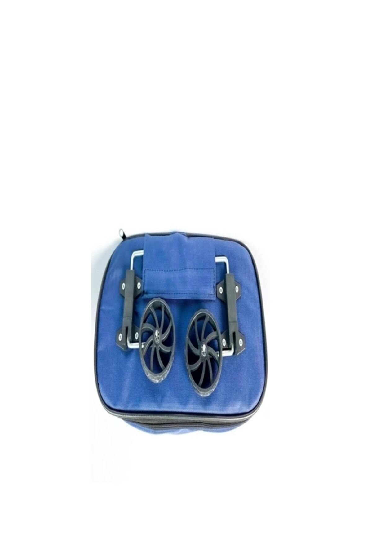 Pratik Katlanabilir Tekerlekli Çarşı Pazar Market Alışveriş Arabası Çantası Lacivert,taşıma Kolay