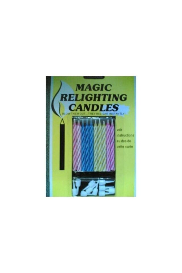 1 Paket Sönmeyen Sihirli Mum Magıc Relıgh Candle 10'lu