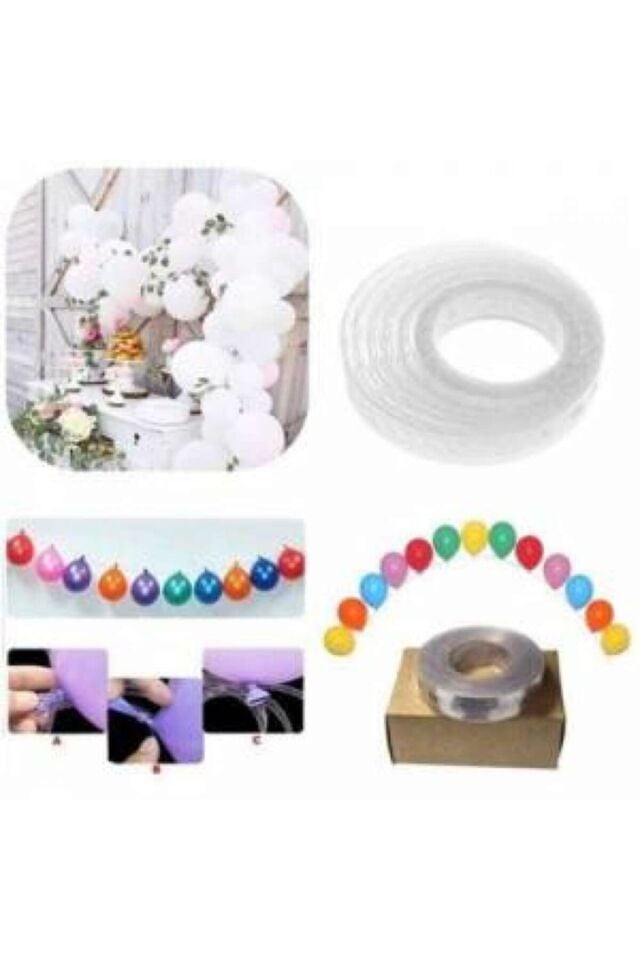 100 Ad Çift Taraflı Balon Yapışkanı Balon Bandı, Balon Sticker