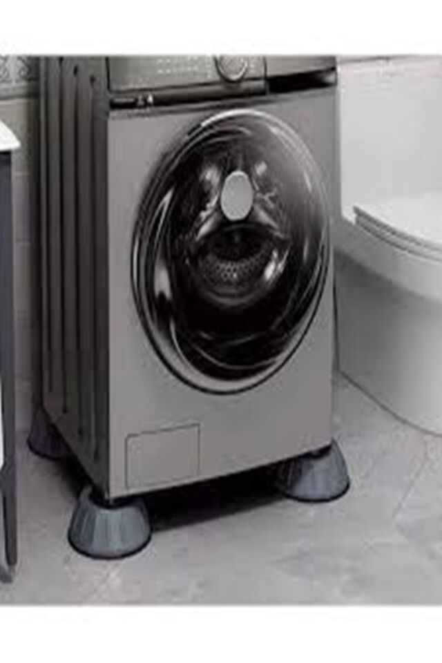 Çamaşır Bulaşık Makinesi Titreşim Gürültü Önleyici Kaydırmaz Ayağı Stoper Set 4 Adet