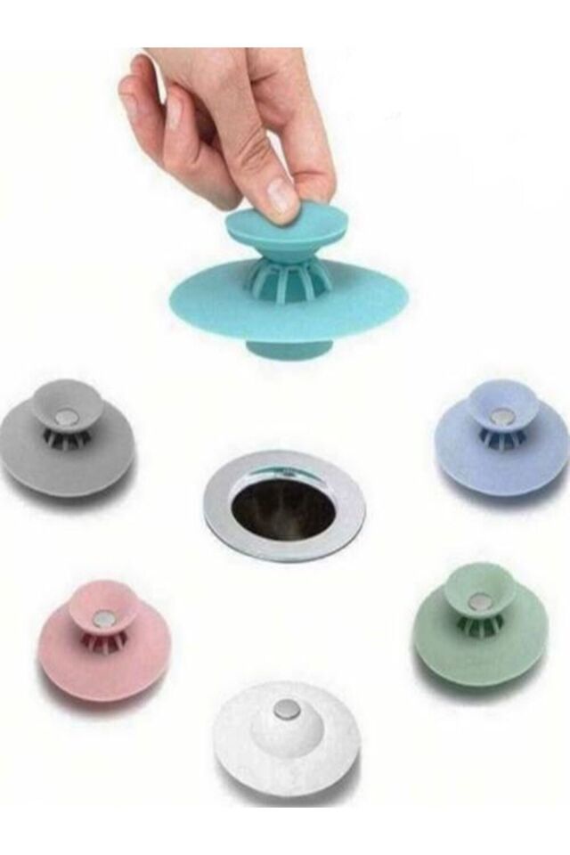 Yuvarlak Silikon Lavabo Ve Küvet Süzgeci, Lavabo Tıkacı