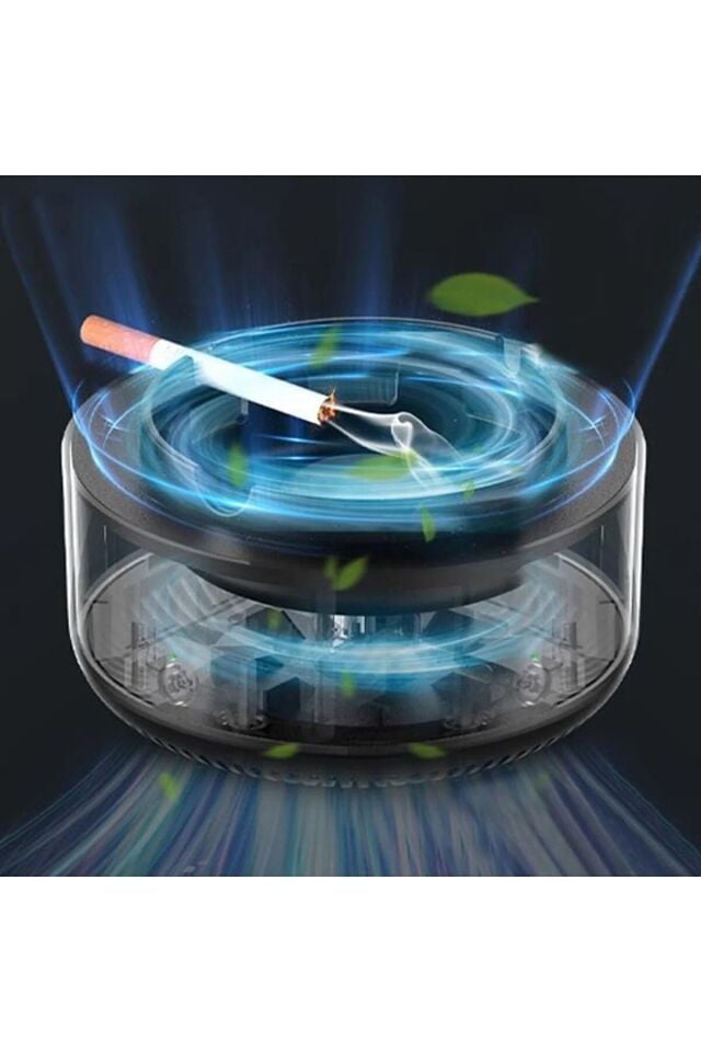 Dumanı Içine Çeken Kül Tablası Kokusuz Küllük Duman Filtreli Temiz Hava Araç Ev Ofis