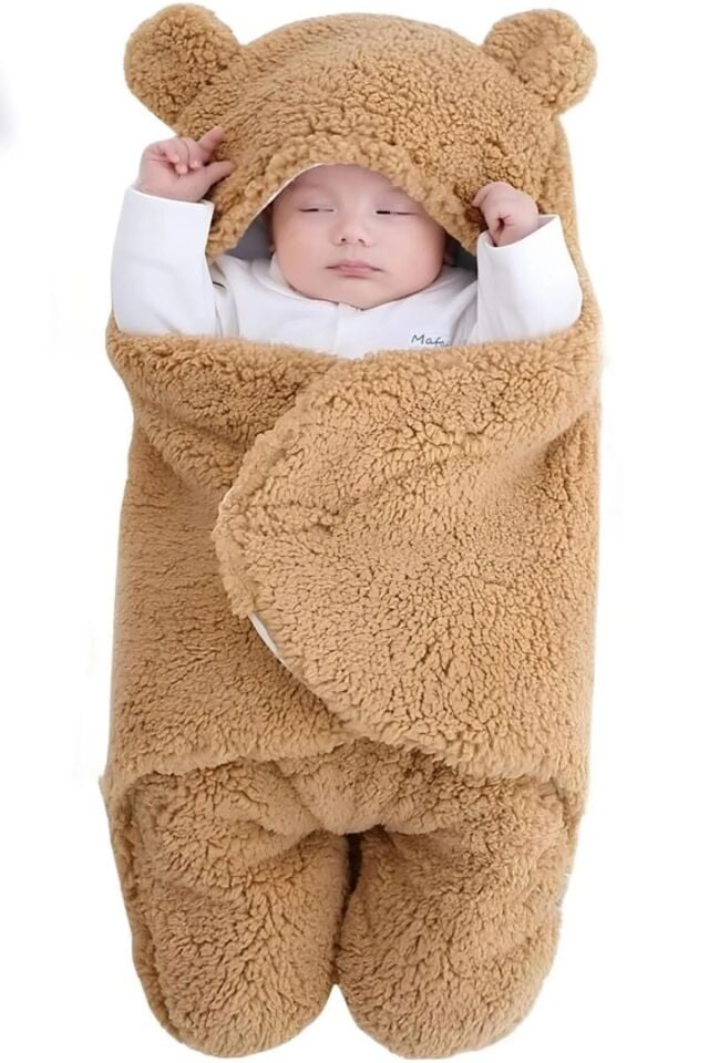 0-12 Ay Bebek Dış Kundak Uyku Tulumu Welsoft Peluş