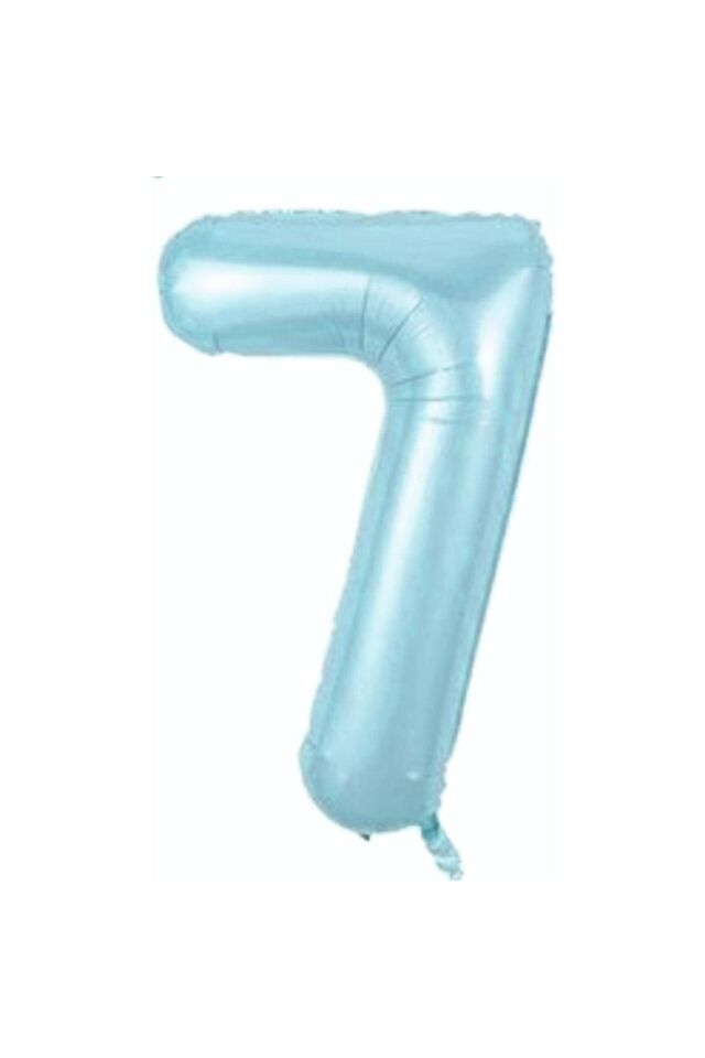 Folyo Balon 7 Rakamı Helyum Balon 76 Cm Mavi Renk - 7 Yaş Balonu - 7 Yaş Balon -7 Rakam Balon