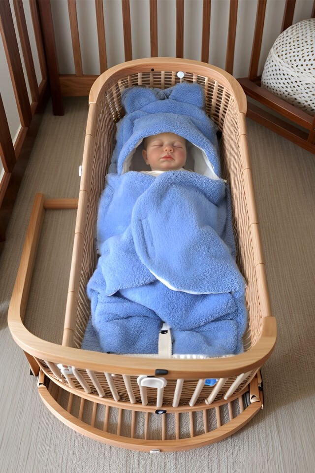 0-9 AY Pamuk Bebek Dış Kundak, Bebek Battaniyesi, Bebek Uyku Tulumu Kış Ayları İçin İdeal İç Kısım