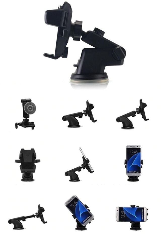 Universal Araç Içi Akrobat Telefon Tutucu Oto Teleskopik Hareketli Vantuzlu Araba Tutacağı