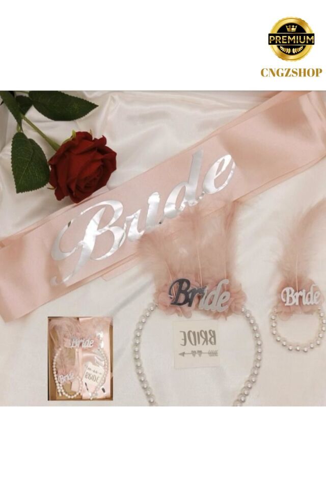 Bride Bekarlığa Veda Partisi Kuşak Taç Bileklik Set