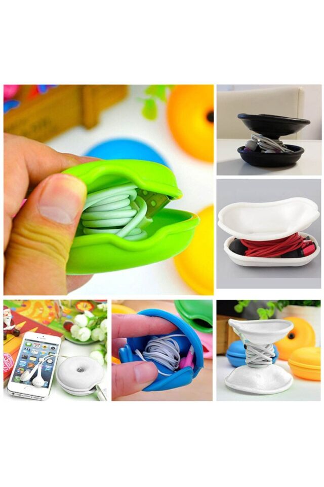 3'lü Set Pratik Kablo Toplama Rulosu Cable Turtle