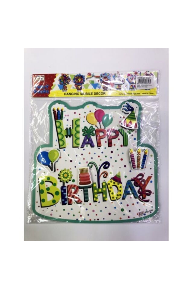 Happy Birthday Asmalı 3D Süs Modeli 3
