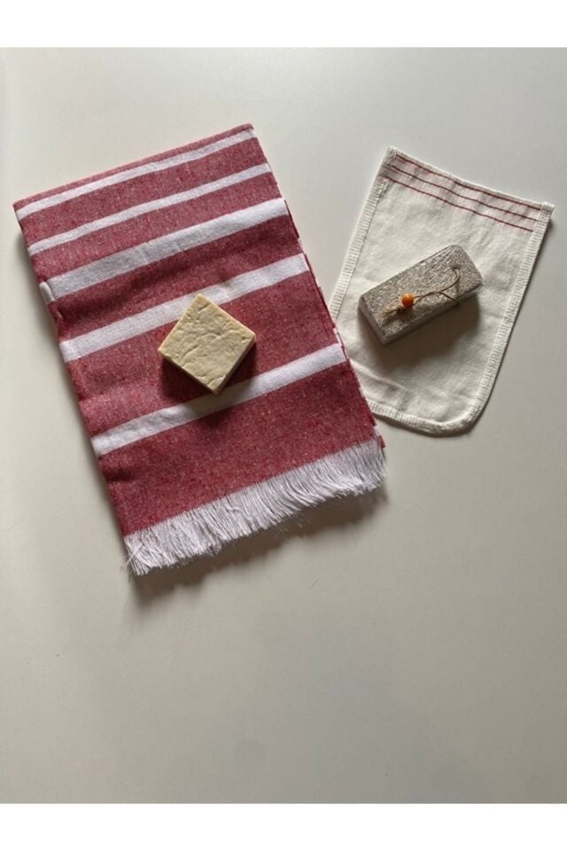 Peştemal, Zeytinyağlı Doğal Sabun,kese,topuk Taşı Gelin Hamamı Seti 4lü