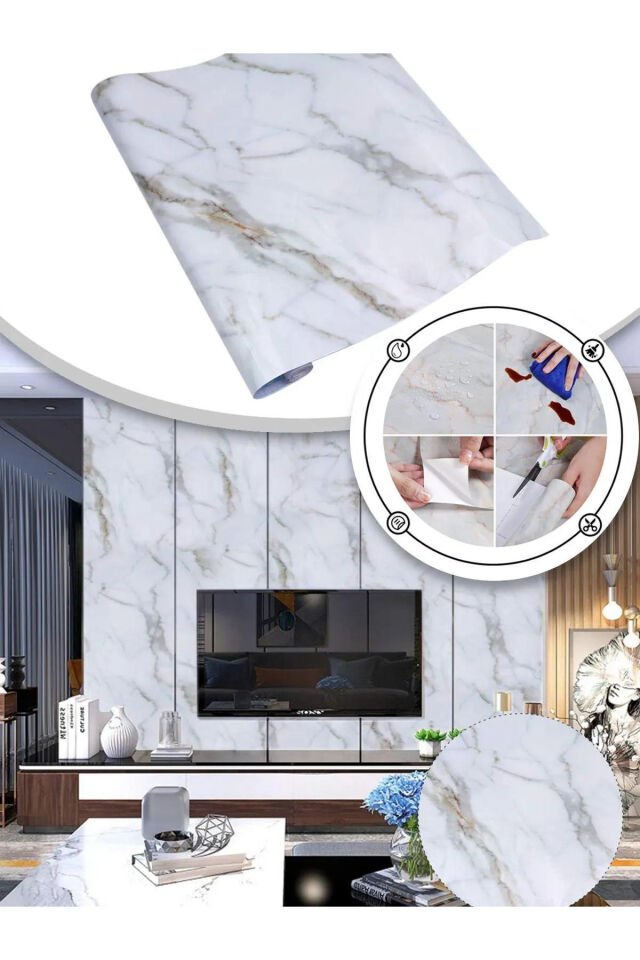 Mutfak, Banyo, tezgah, arası, siyah-beyaz yapışkanlı-kaplama-kagidi-mermer-desenli,PVC folyo