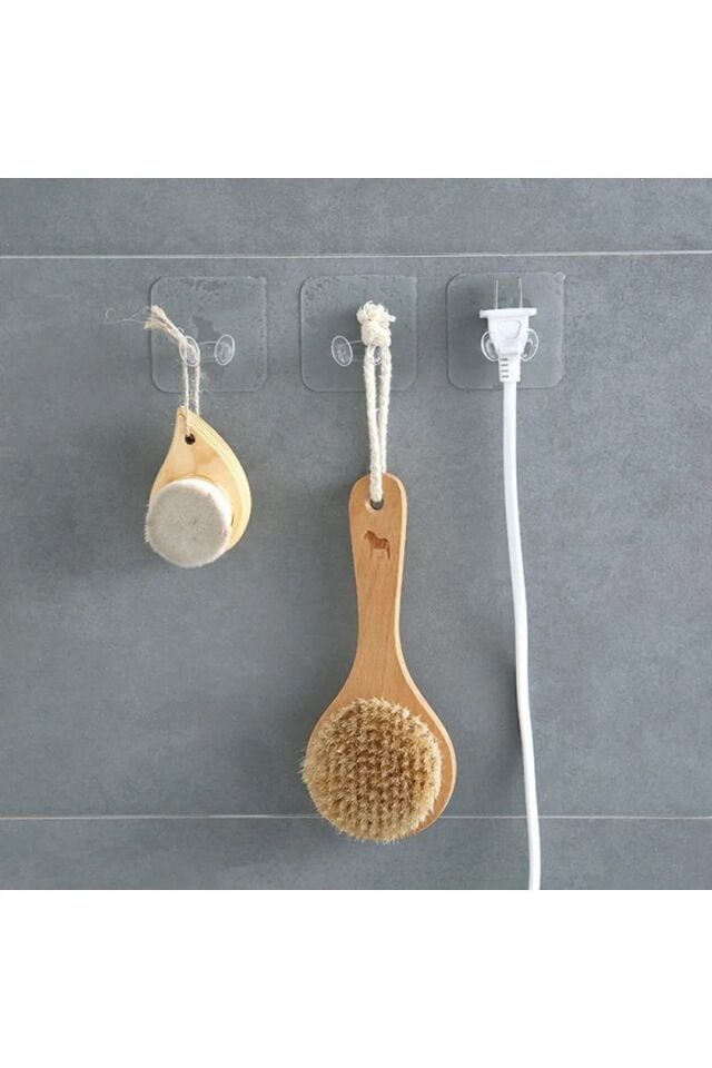 5 Adet Kendinden Yapışkanlı Şeffaf Kablo Tutucu Diş Fırçası Askısı