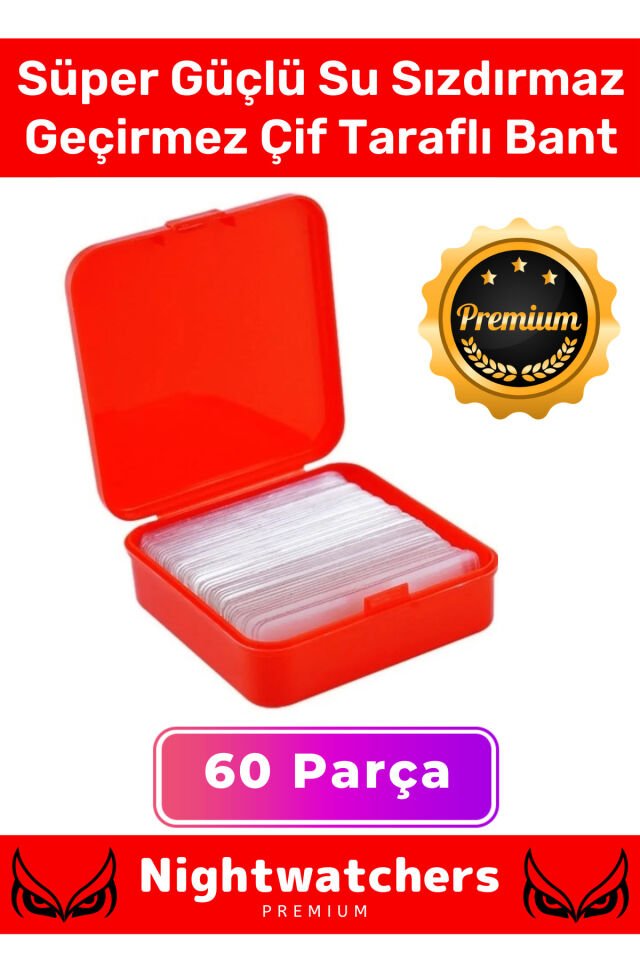 Deluxe Süper Güçlü Yapışkan Kolay Çıkarılabilir Çok Amaçlı 60 Parça Çift Taraflı Şeffaf Bant 1 Adet