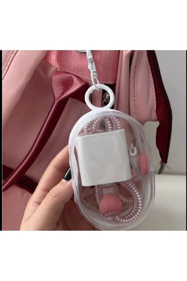 Çok Amaçlı  Fermuarlı Mini Saklama Çantası, Şarj Aleti , Kulaklık Çantası