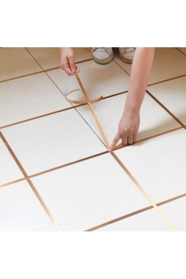 Fayans Arası Şerit Bant 1cmx50m Gold Kendinden Yapışkanlı Derz Bandı