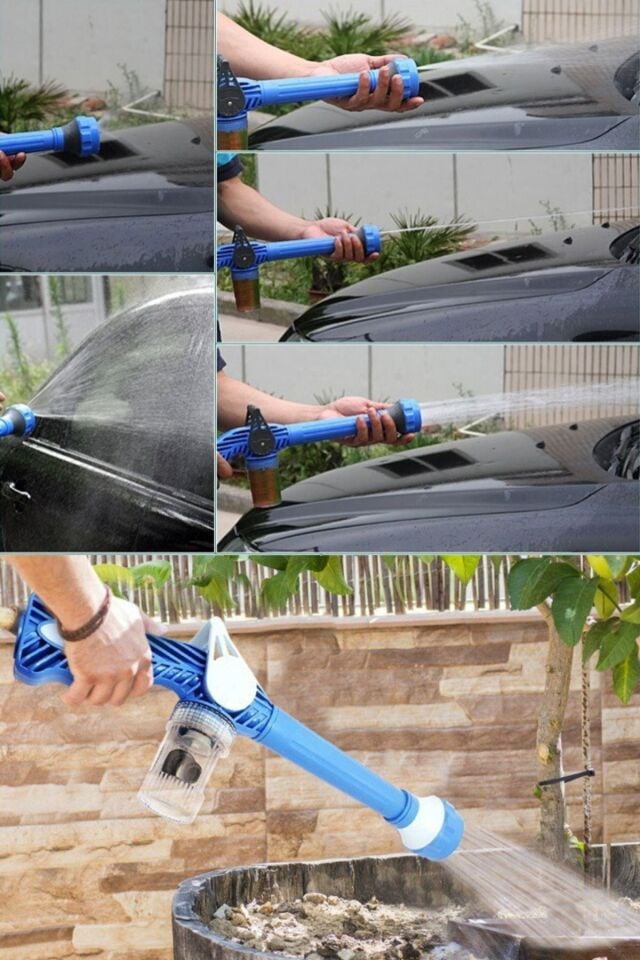 Tazyikli Bahçe Sulama Aleti Deterjan Hazneli Evde Araba Yıkama Bahçelik Oto Yıkama Püskürtme Sistemi