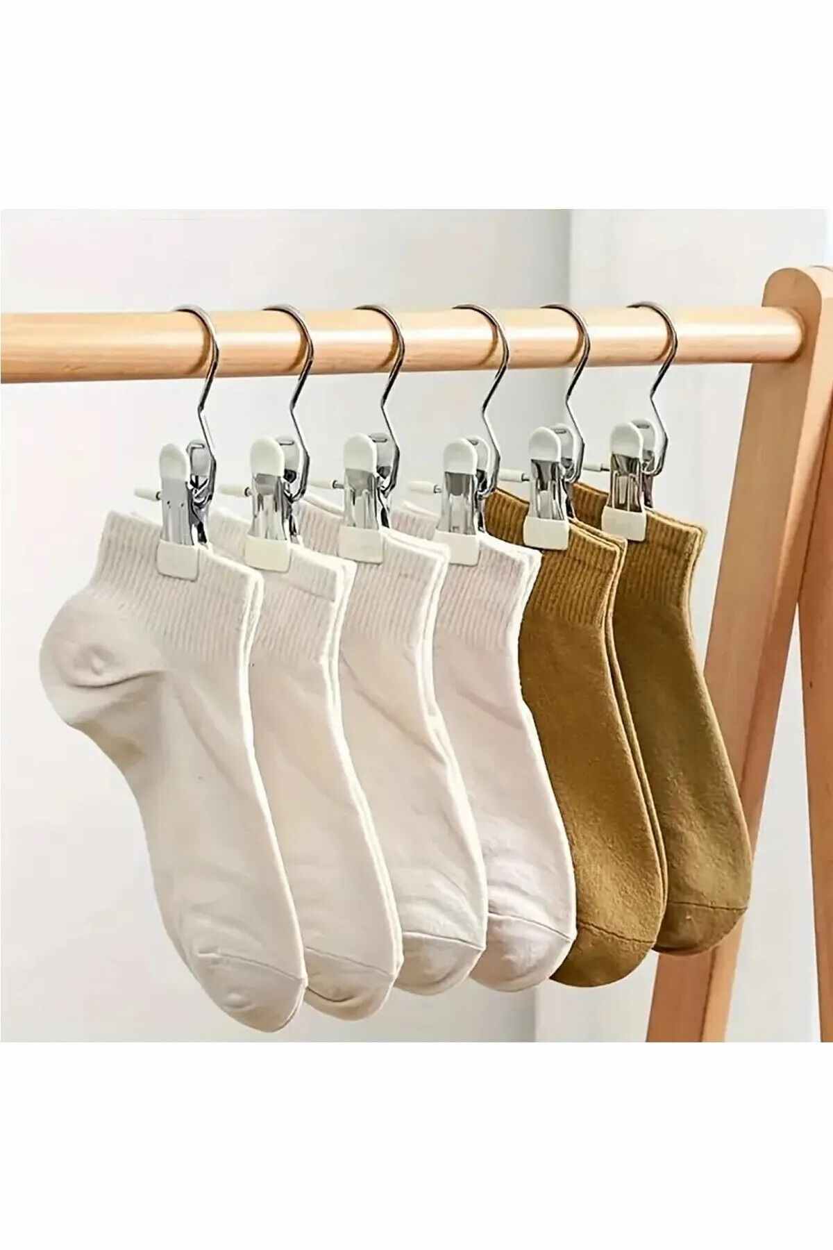 4'lü Çelik Paslanmaz Kancalı Klipleri Mandallı Kanca Çok Renkli