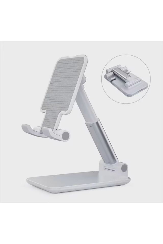 Masa Üstü Tablet Ve Telefon Tutucu Stand 2 Kademeli Uzunluk Ayarlı